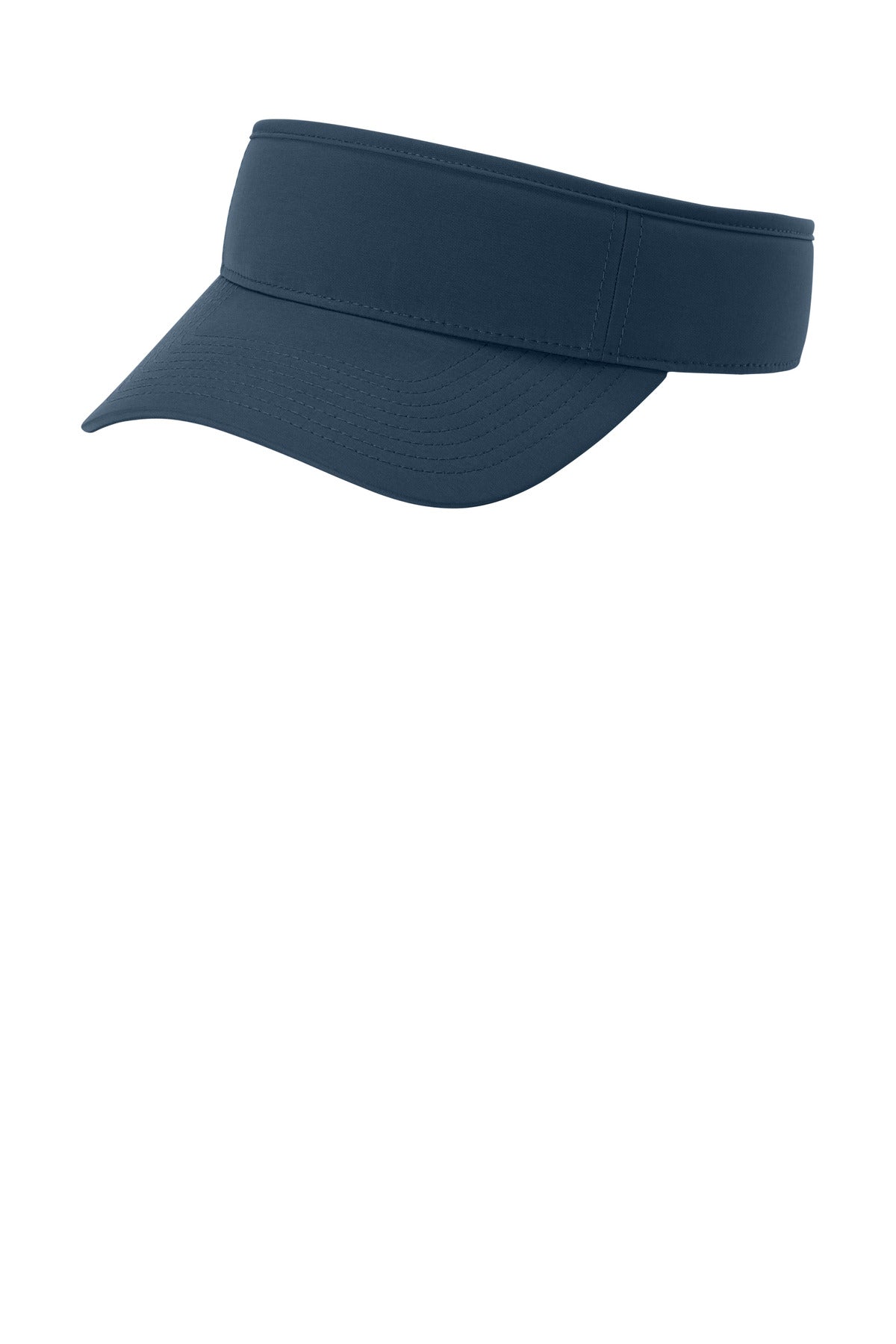 Custom logo Port Authority® Poly Visor C983 in River Blue Navy