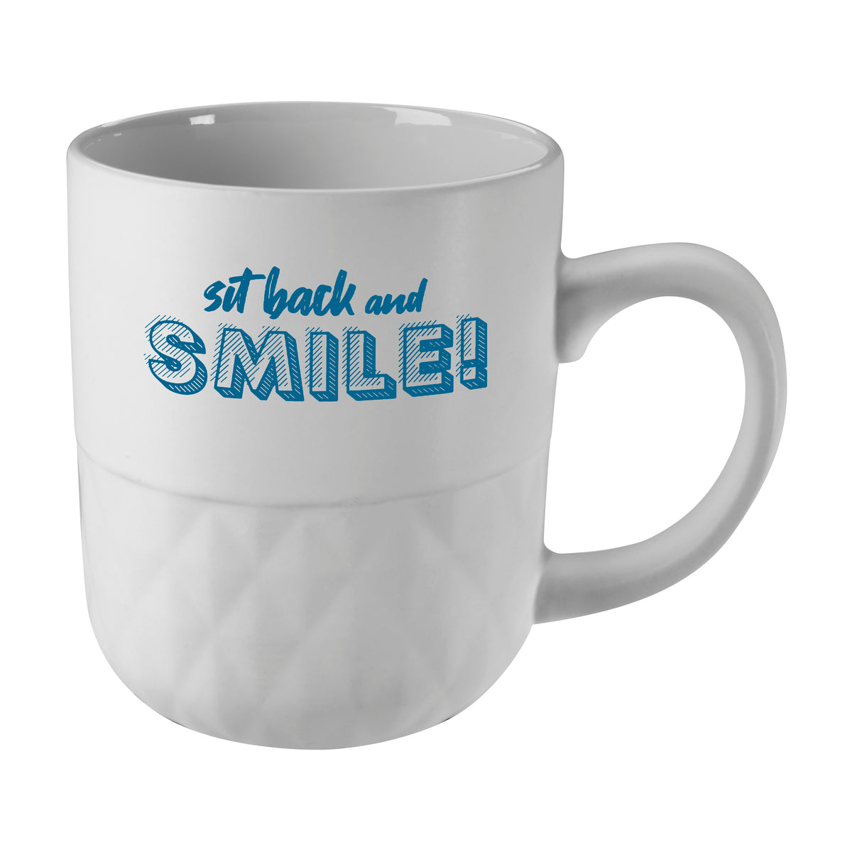 Custom logo Coffee Mug with Facet Texture - 16 oz.