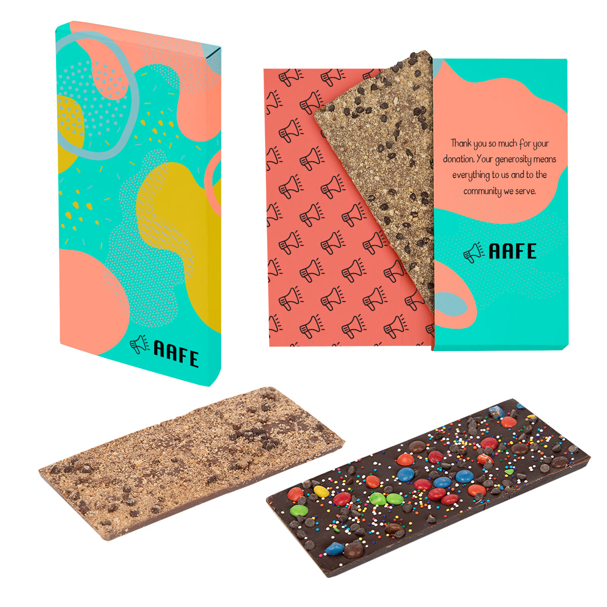 Custom logo Gourmet Chocolate Bar In Card Box