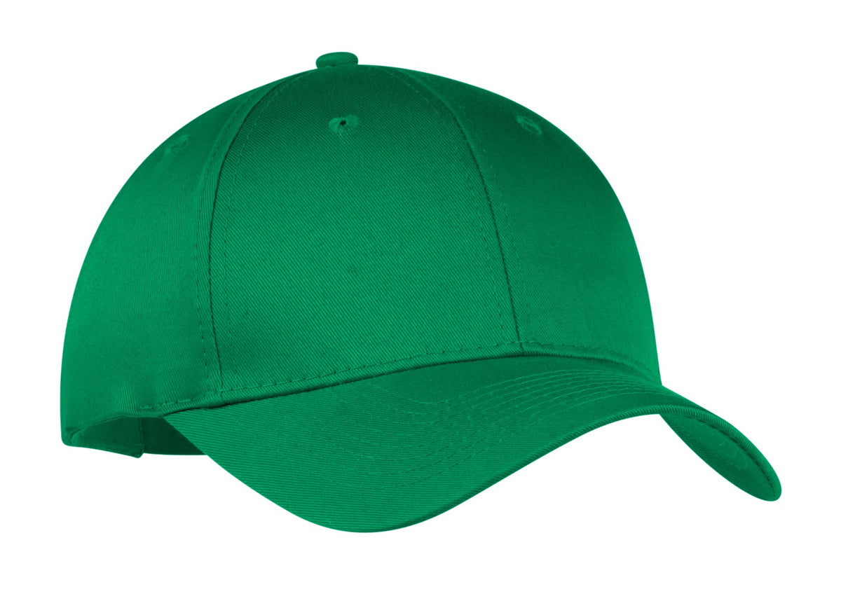 Custom logo Port Authority® Six-Panel Twill Cap. CP80 in Kelly Green