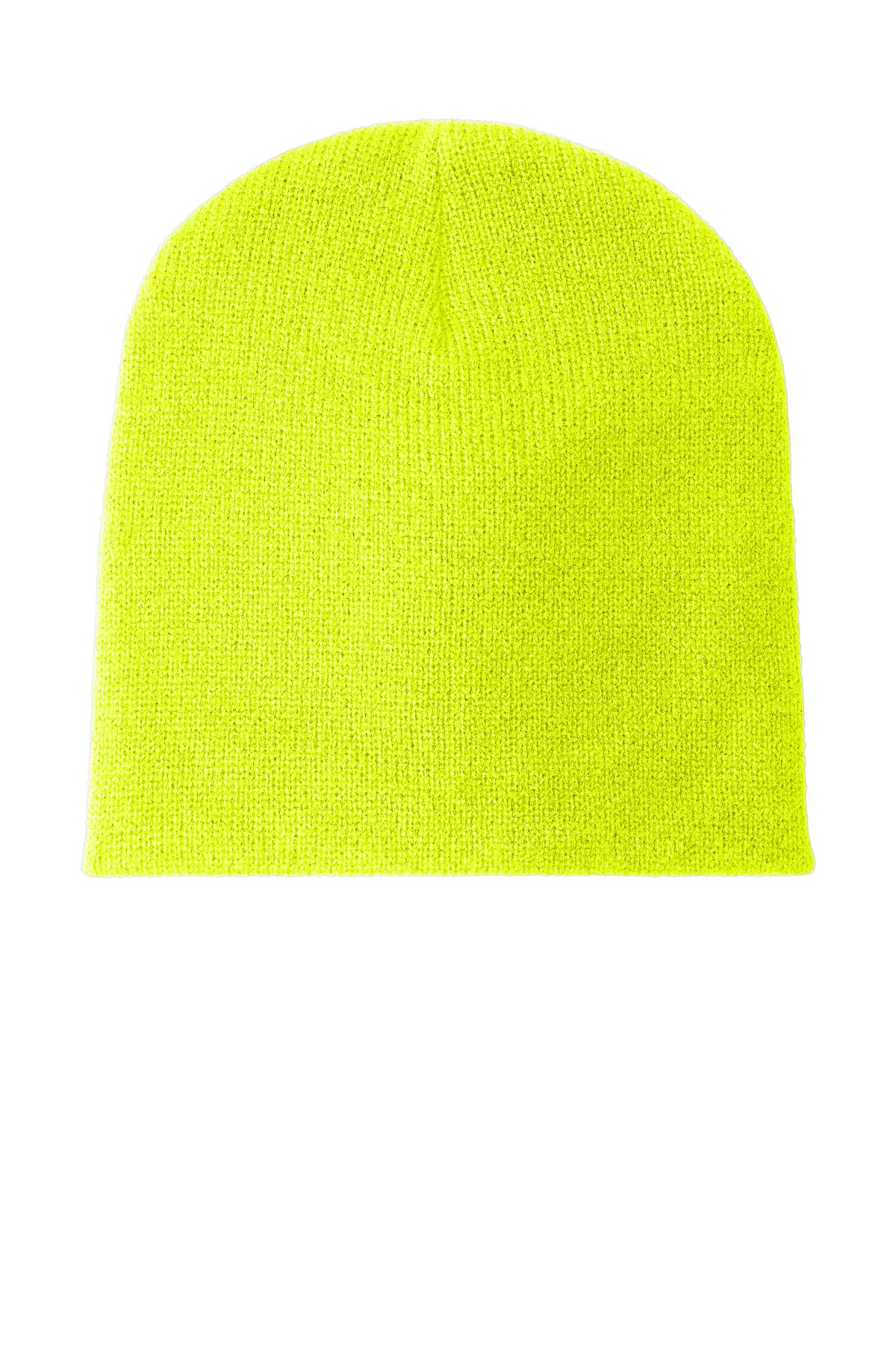Custom logo Port Authority® Beanie Cap. CP91 in Neon Yellow