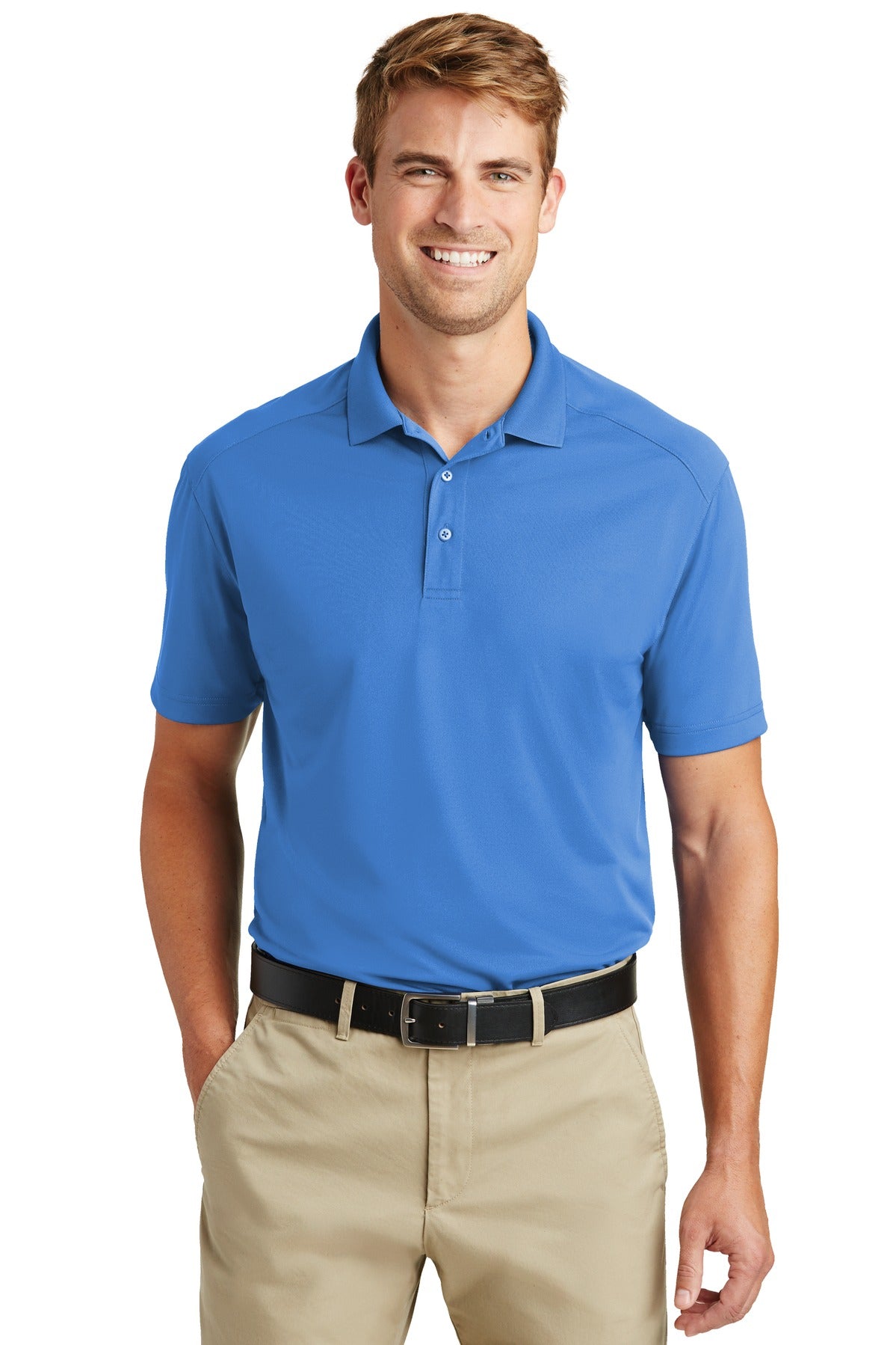 Custom logo CornerStone® Select Lightweight Snag-Proof Polo. CS418 in Blue Lake
