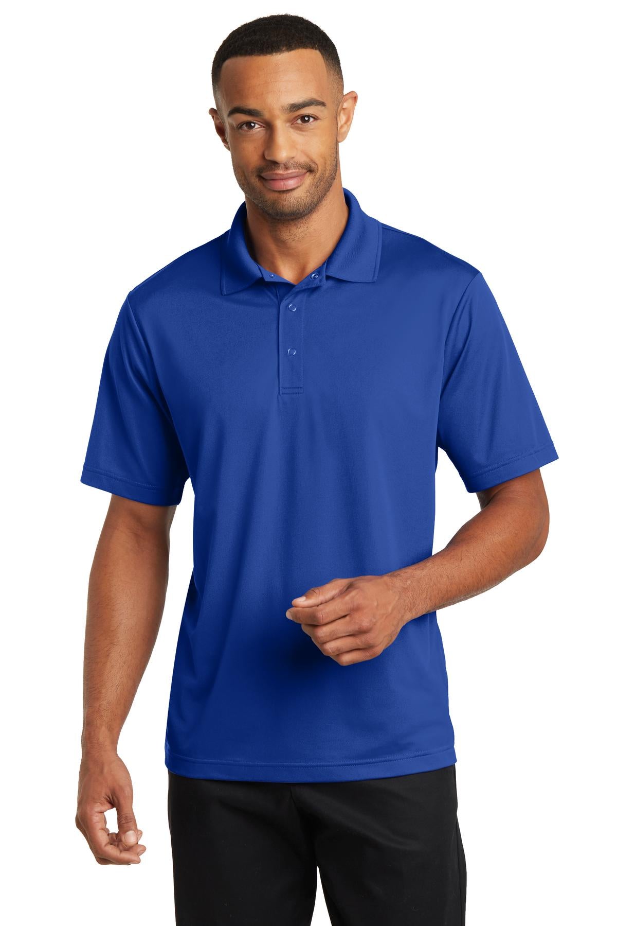 Custom logo CornerStone® Micropique Gripper Polo. CS421 in True Royal