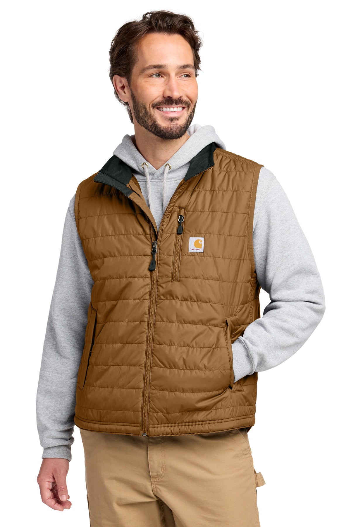 Custom logo Carhartt® Gilliam Vest CT102286 in Carhartt Brown