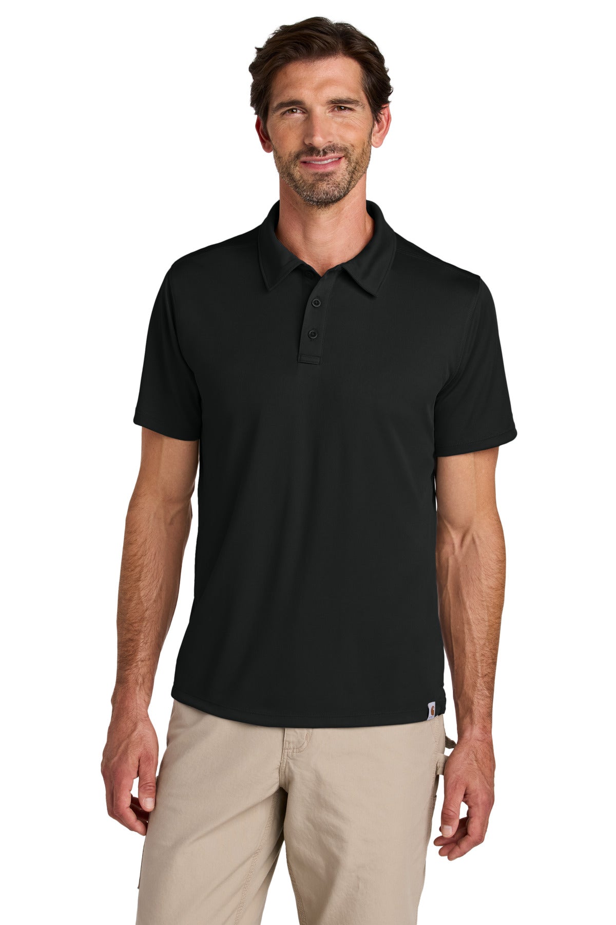 Custom logo Carhartt Force® Sun Defender™ Polo CT106899 in Black
