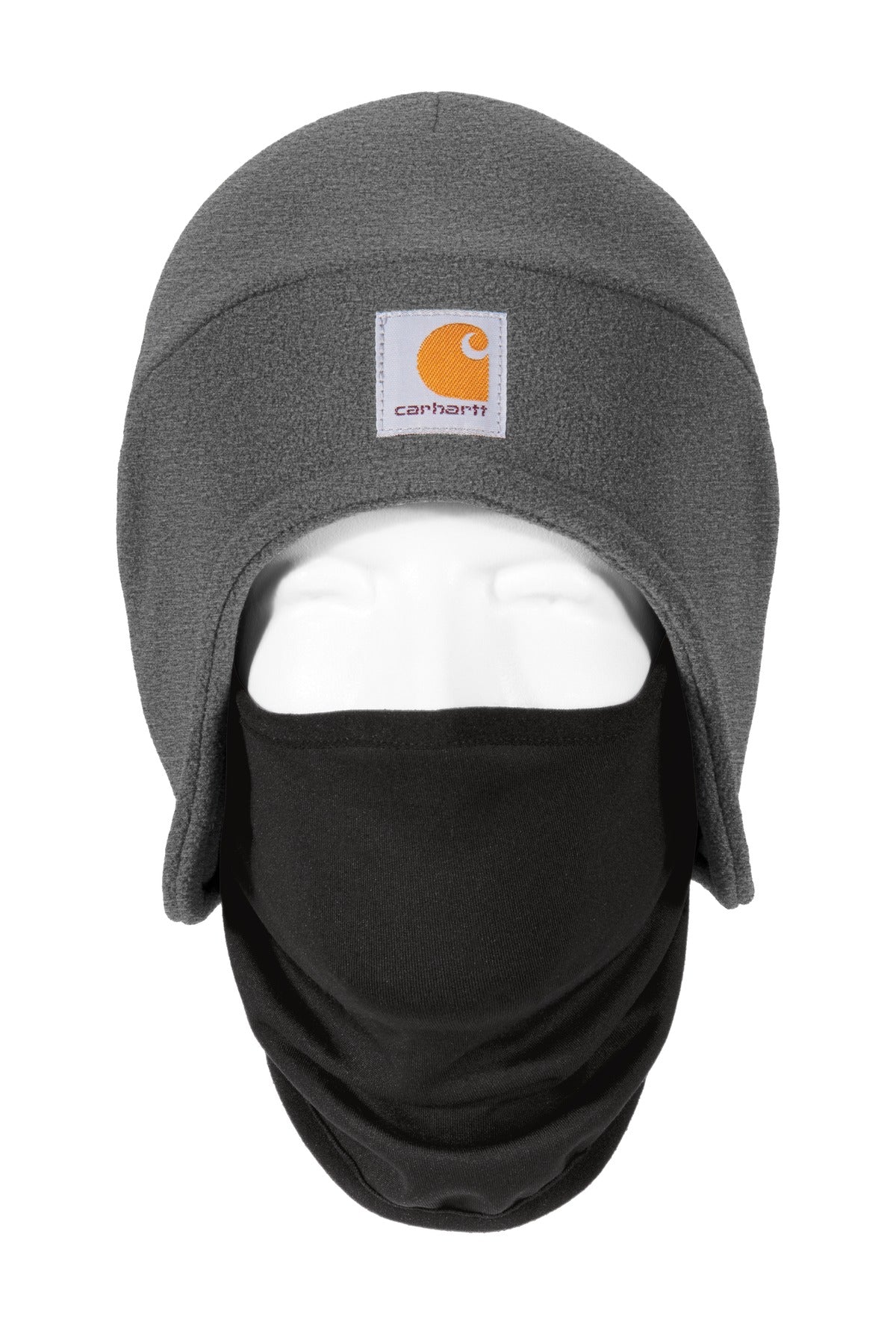 Custom logo Carhartt ® Fleece 2-In-1 Headwear. CTA202 in Charcoal Heather