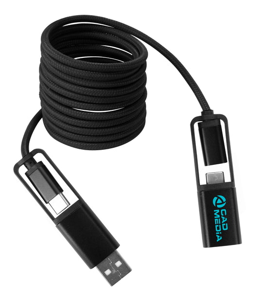 Custom logo All-Over Braided Long Cable Extender