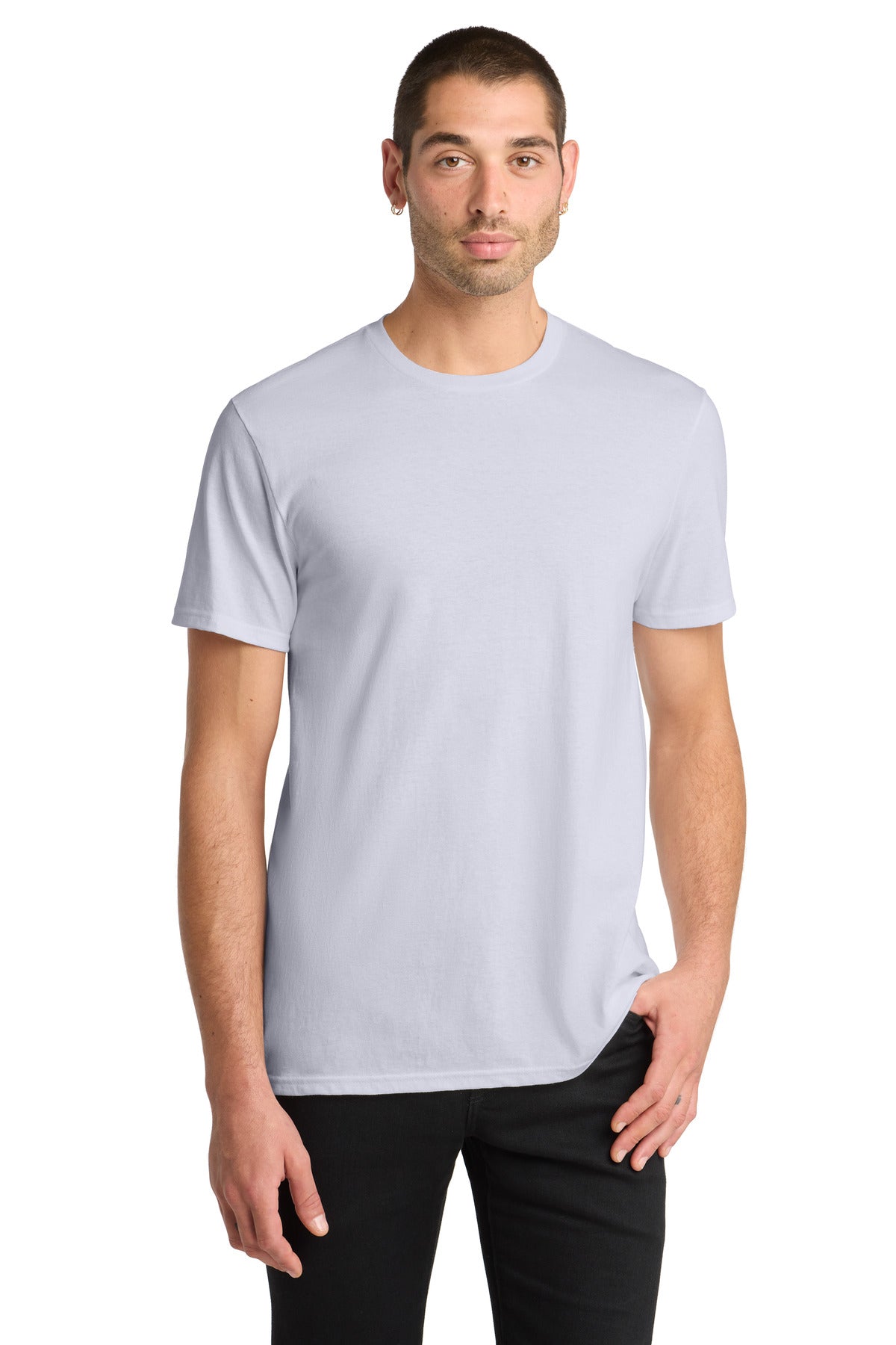 Custom logo District® The Concert Tee® DT5000 in Silver
