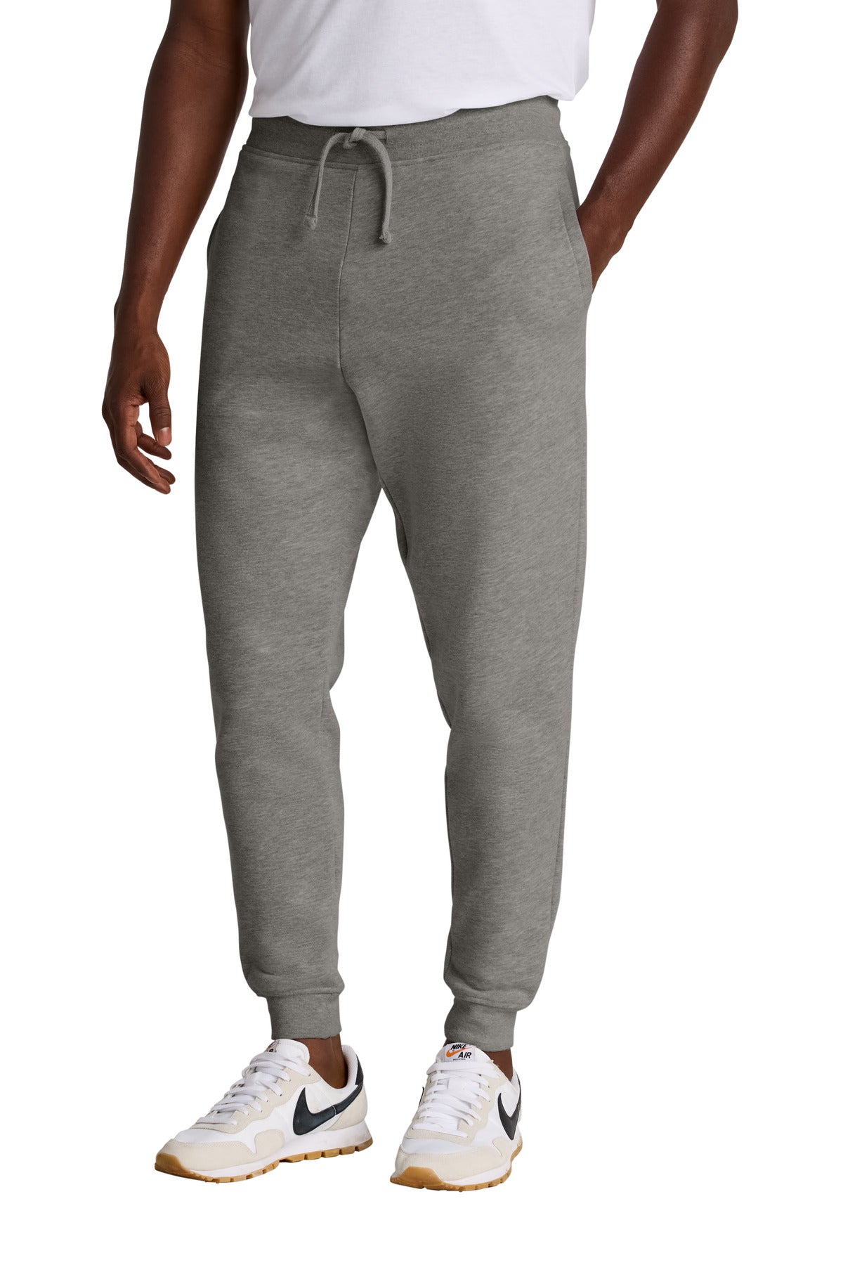 Custom logo District® V.I.T.™Fleece Jogger DT6107 in Grey Frost