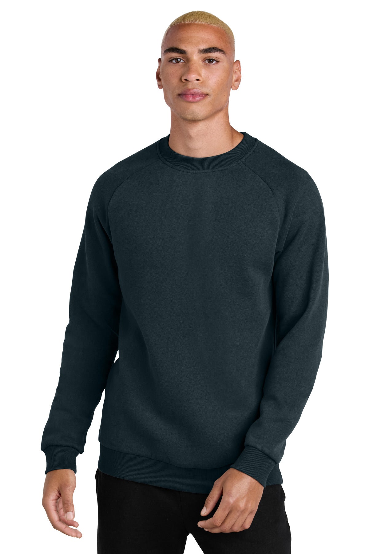 Custom logo District® Cloud Fleece Crew DT7804 in New Navy
