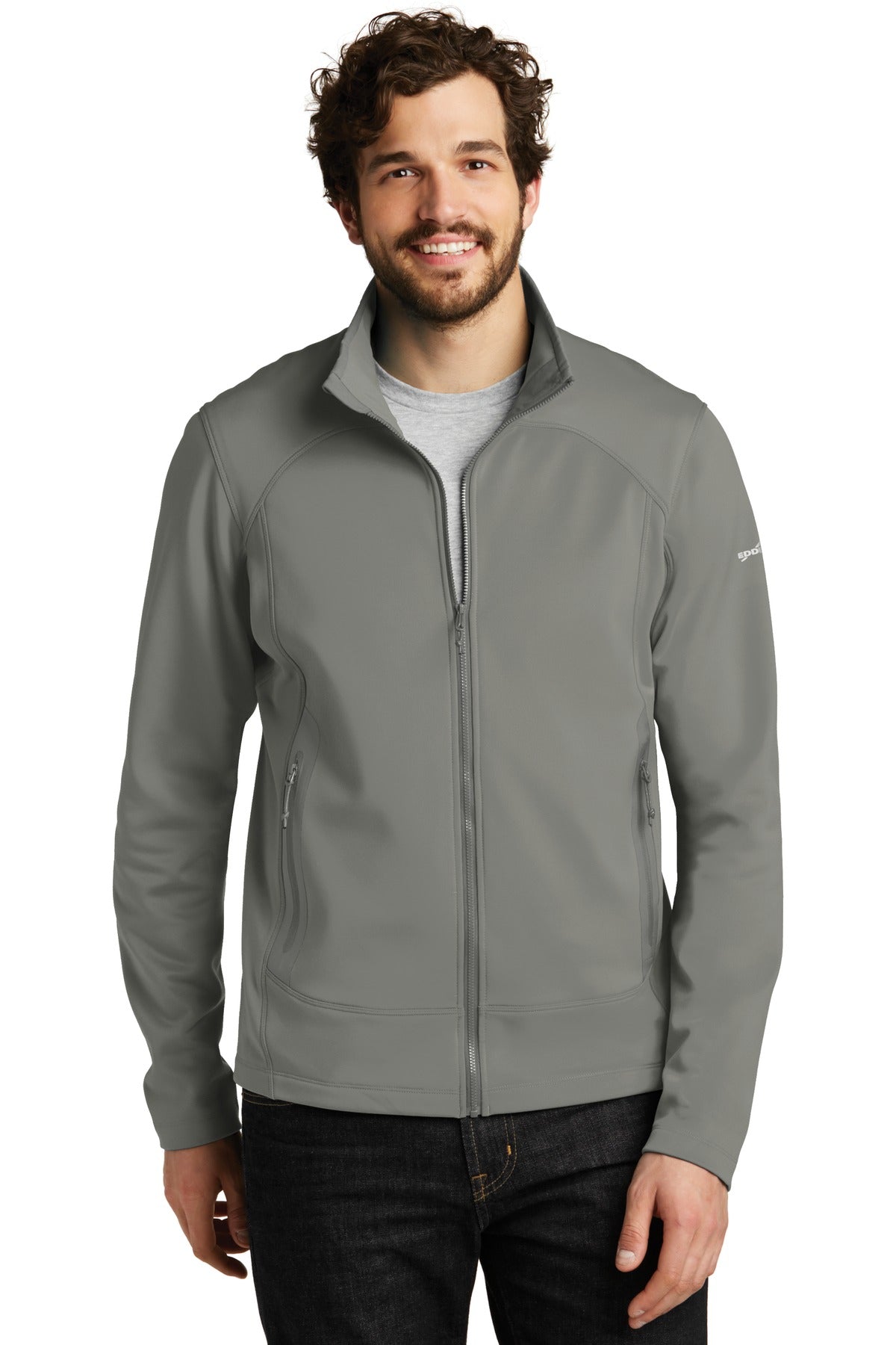 Custom logo Eddie Bauer® Highpoint Fleece Jacket. EB240 in Metal Grey