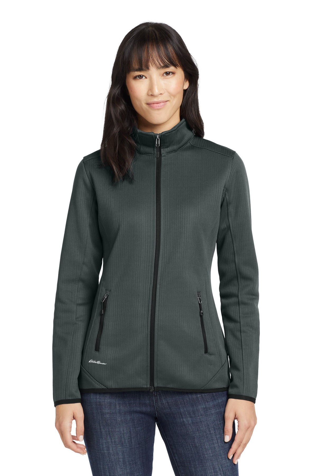 Custom logo Eddie Bauer ® Women's Dash Full-Zip Fleece Jacket. EB243 in Grey Steel