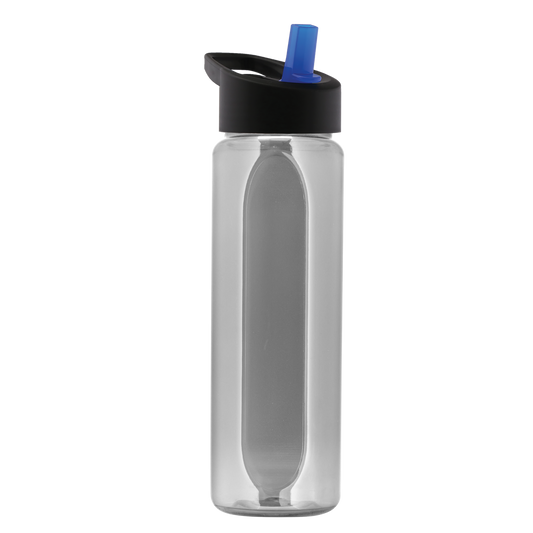 Boss Embossed RPET Bottle with Flip-Straw Lid - 26 oz.