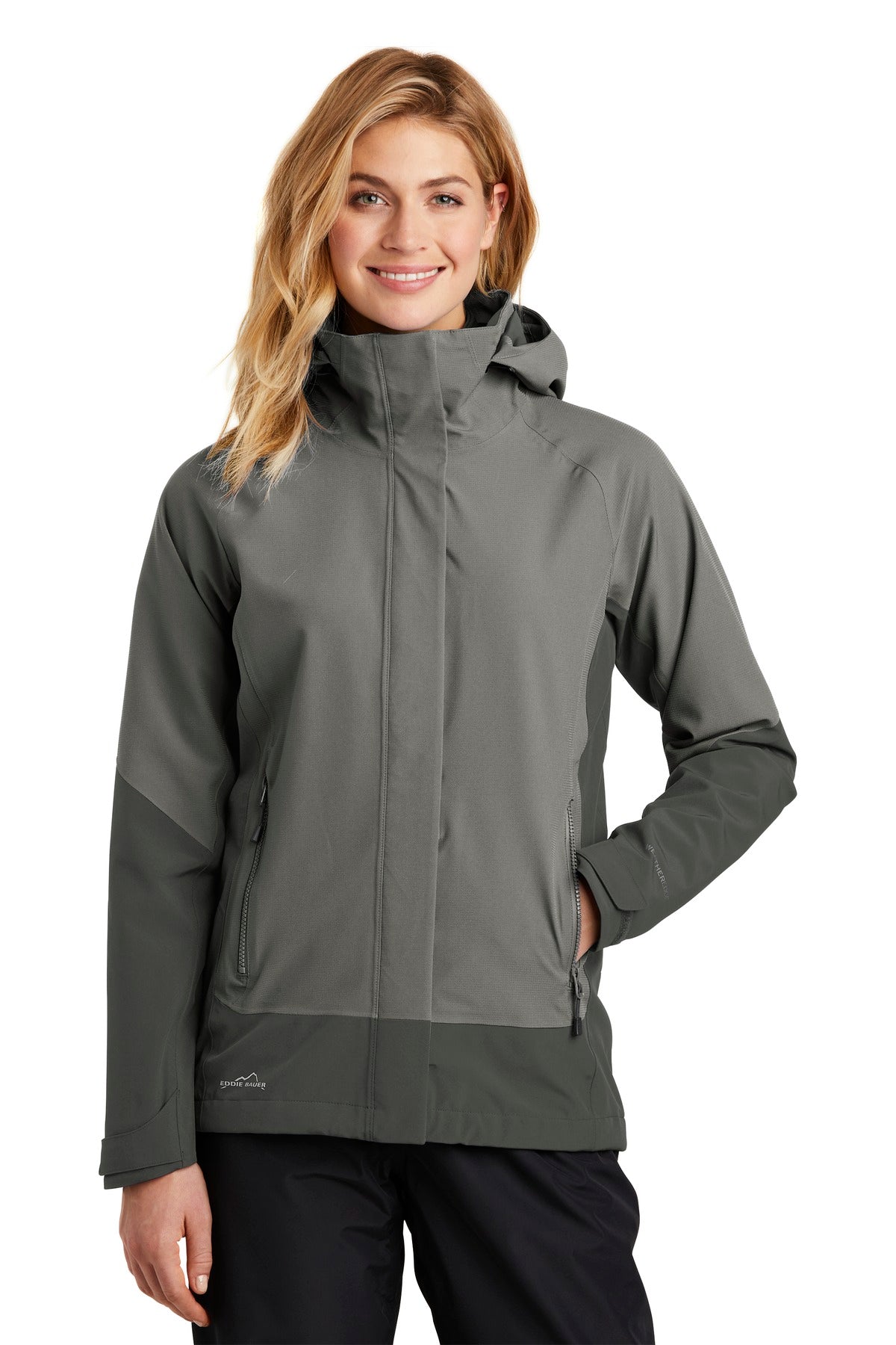 Custom logo Eddie Bauer ® Women's WeatherEdge ® Jacket. EB559 in Metal Grey/ Grey Steel