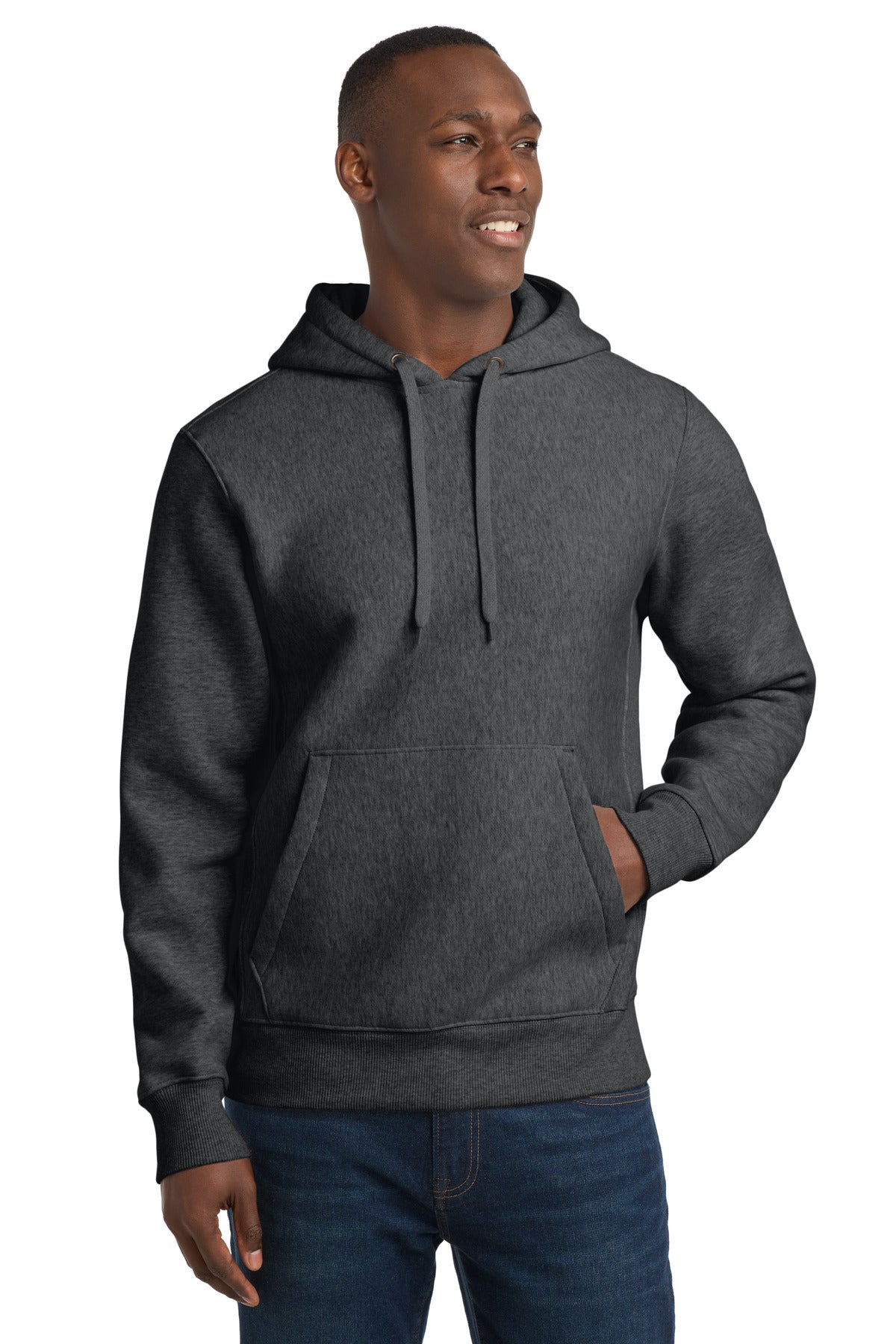 Custom logo Sport-Tek® Super Heavyweight Pullover Hooded Sweatshirt. F281 in Graphite Heather