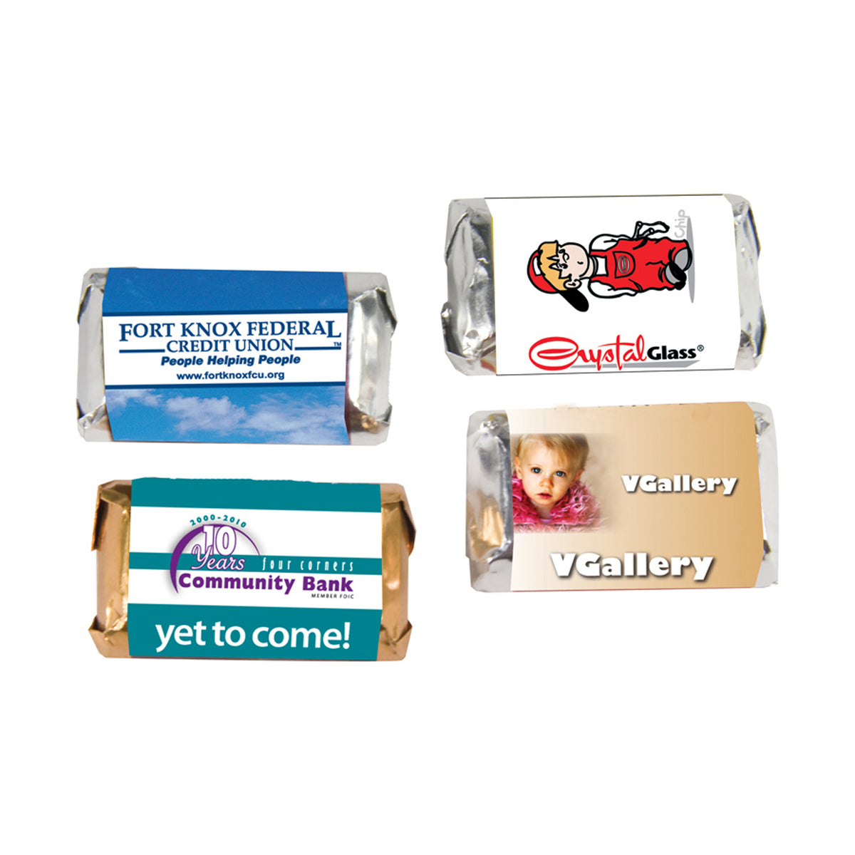 Custom logo Miniature Hershey Singles