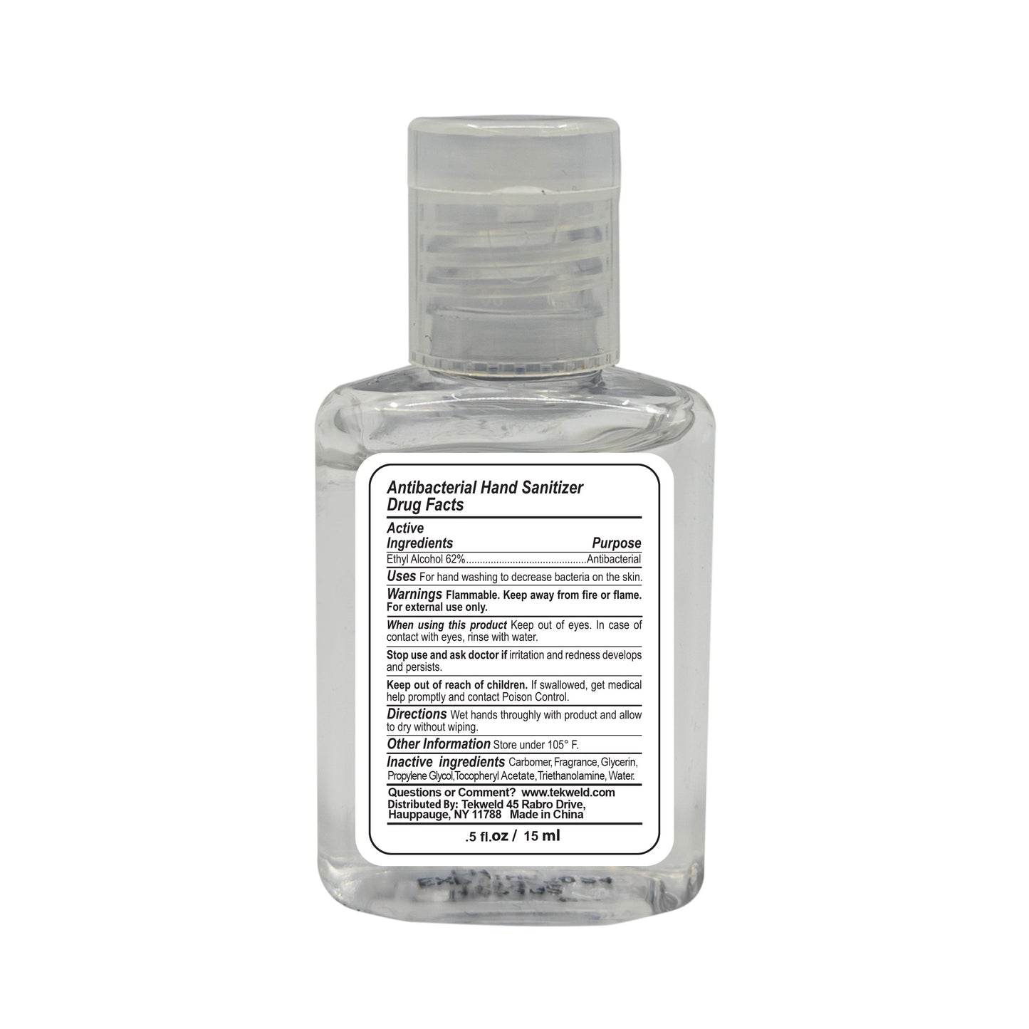 Square Antibacterial Hand Sanitizer 0.50 oz /15 ml