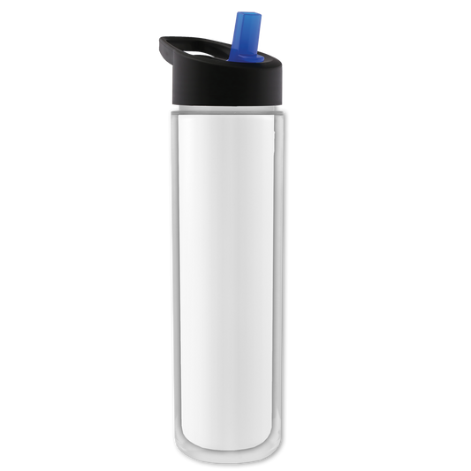 Chiller Insulated Bottle with Flip-Straw Lid and Full-Color Insert - 16 oz.