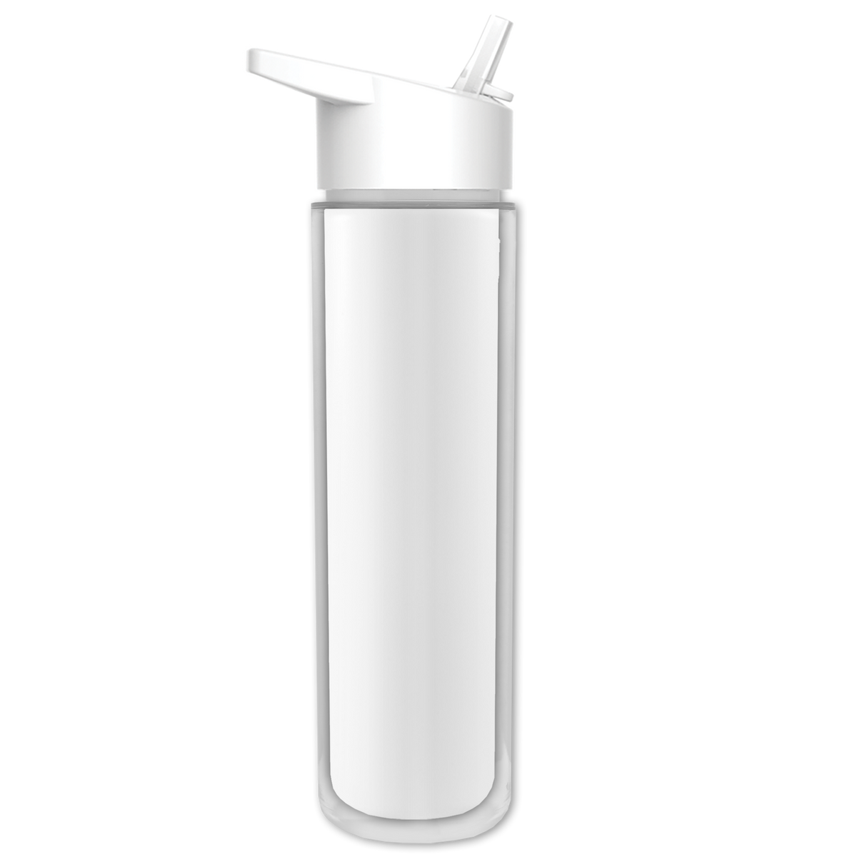 Custom logo Chiller Insulated Bottle with Flip-Straw Lid and Full-Color Insert - 16 oz.