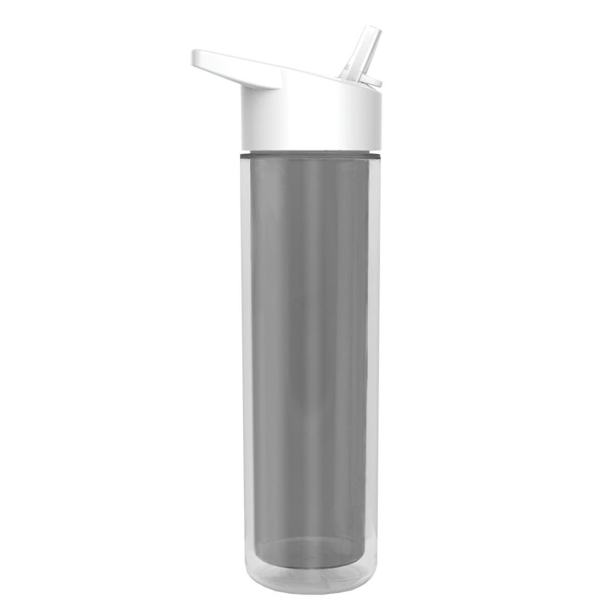 Custom logo Chiller Insulated Bottle with Flip-Straw Lid and Full-Color Paper Insert - 16 oz.