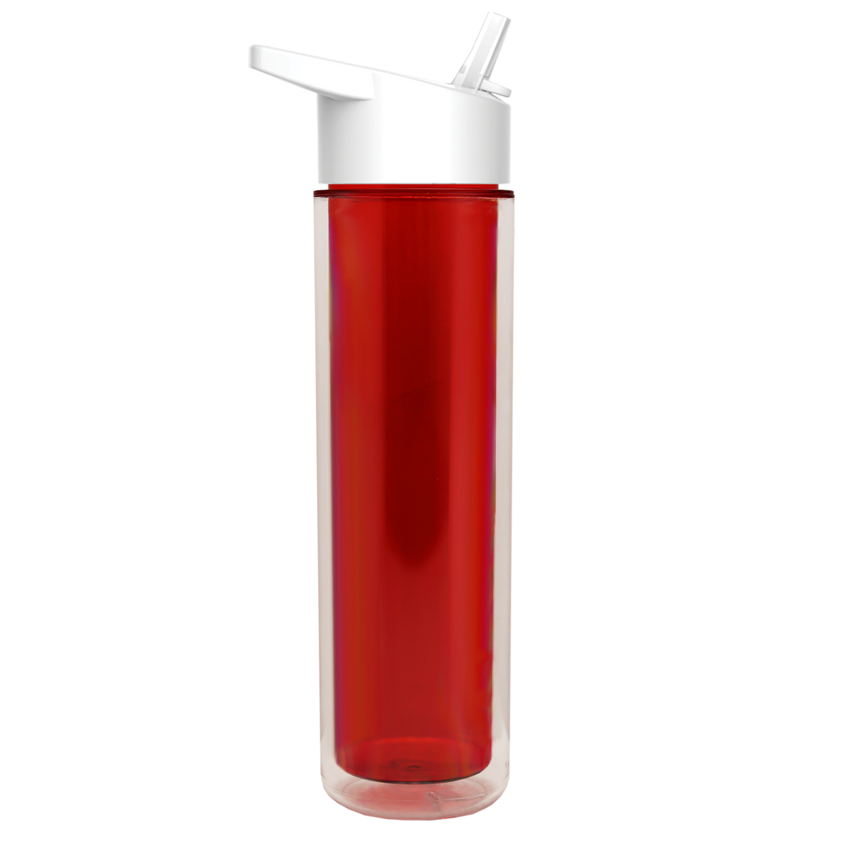 Custom logo Chiller Double-Wall Insulated Bottle with Flip-Straw Lid - 16 oz.