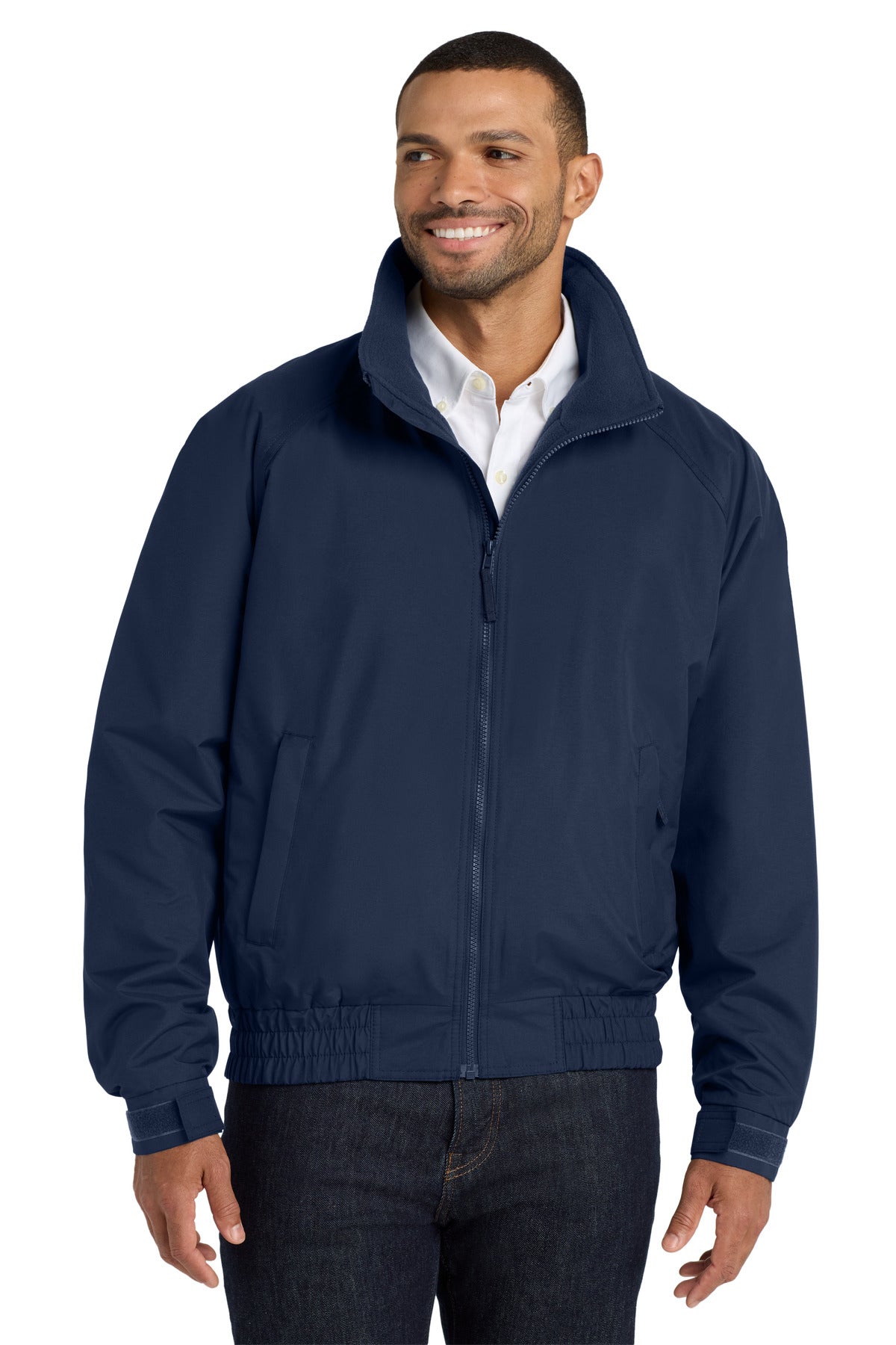 Custom logo Port Authority® Lightweight Charger Jacket. J329 in True Navy