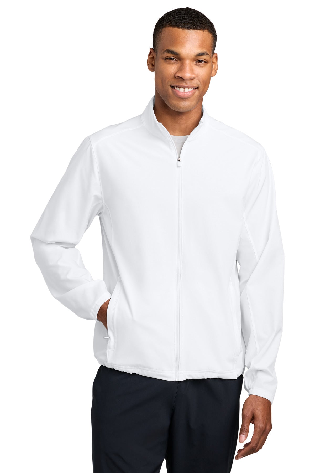 Custom logo Sport-Tek® Repeat Jacket JST480 in White