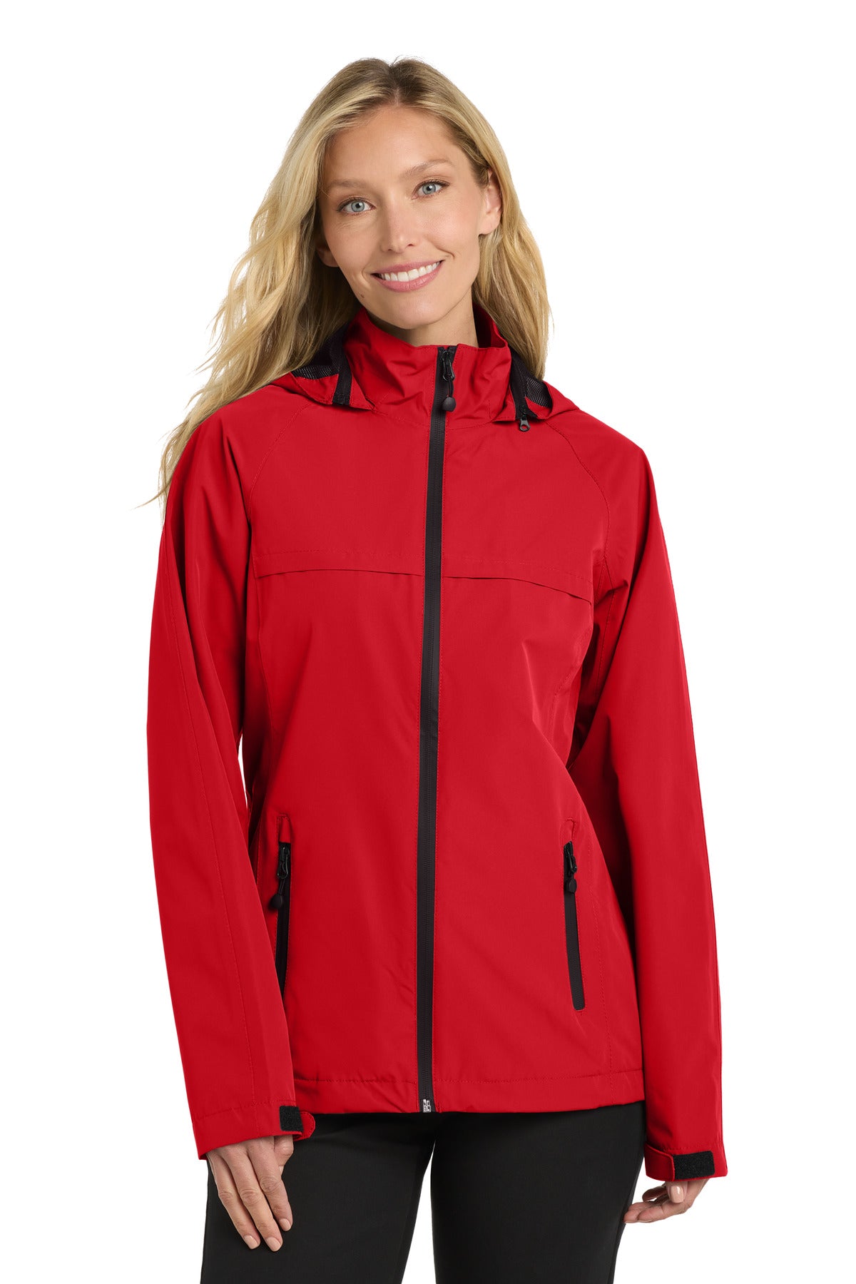 Custom logo Port Authority® Women's Torrent Waterproof Jacket. L333 in Deep Red