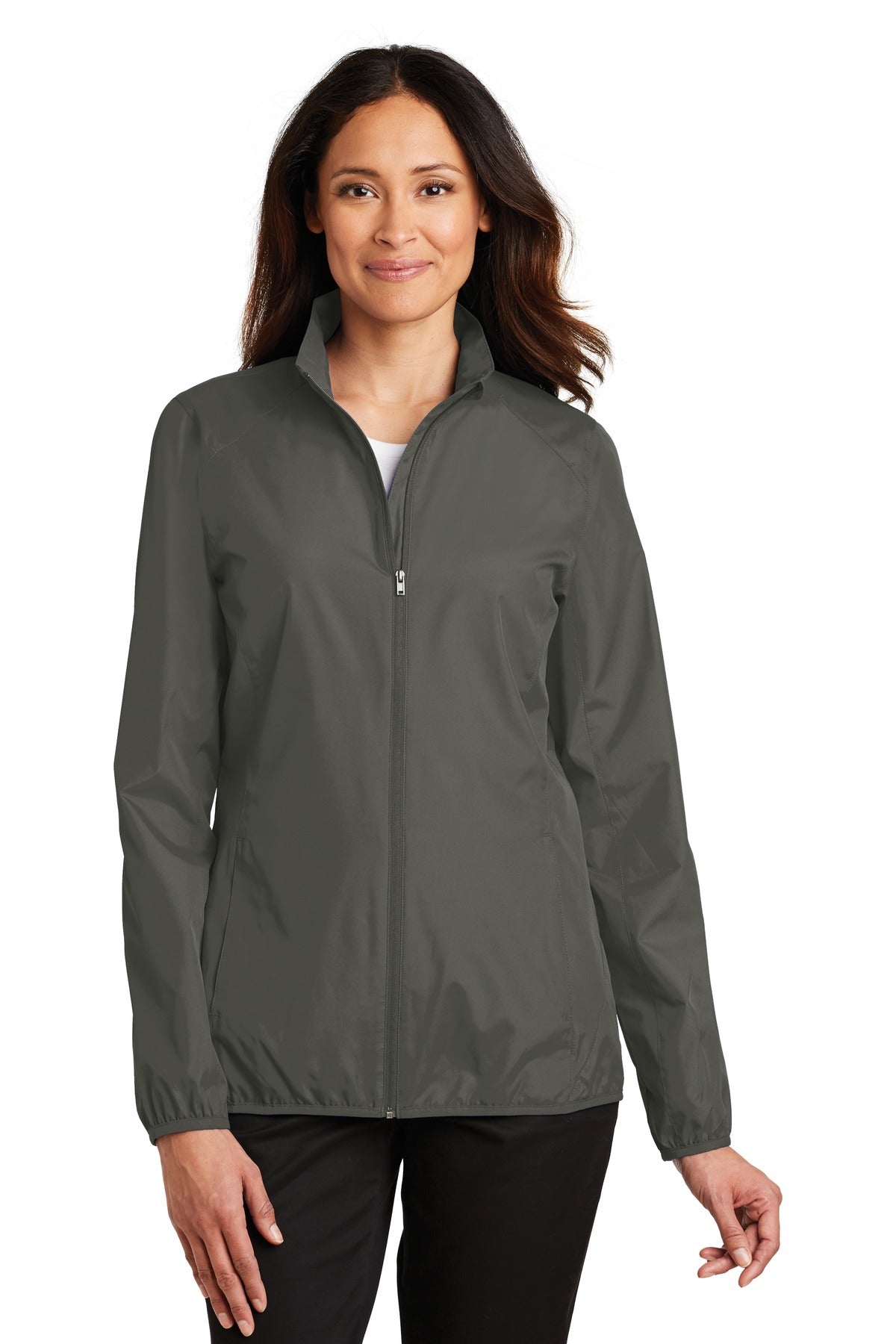 Custom logo Port Authority® Women's Zephyr Full-Zip Jacket. L344 in Grey Steel