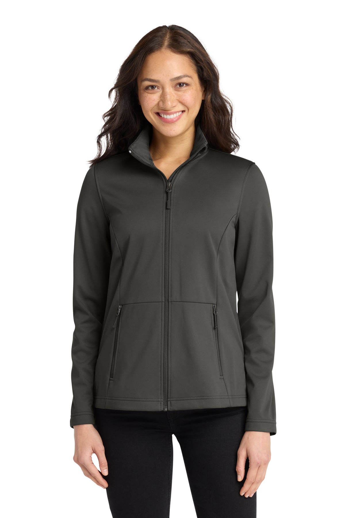Custom logo Port Authority® Women's Flexshell Jacket L617 in Grey Steel