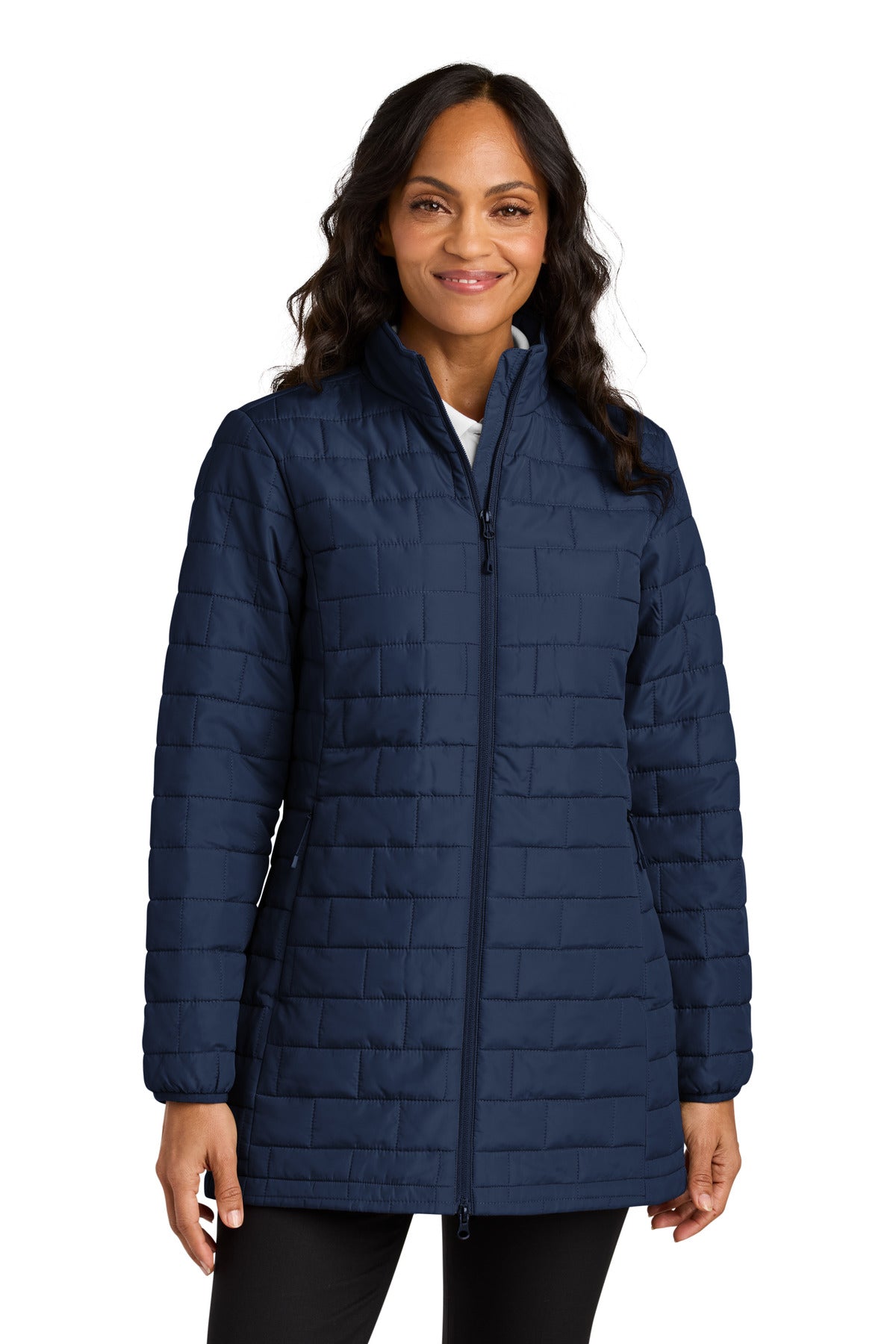 Custom logo Port Authority® Women's C-FREE® Brick Jacket L854 in True Navy