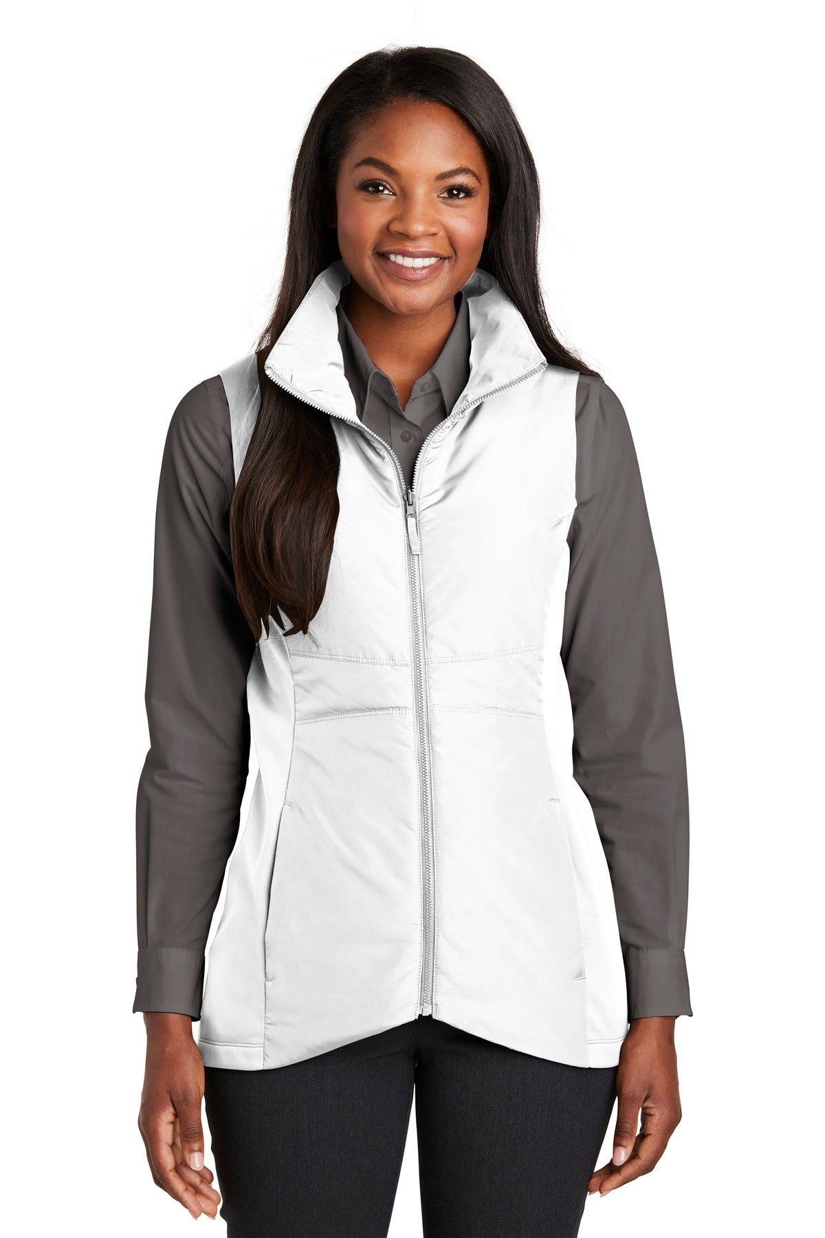 Custom logo Port Authority ® Women's Collective Insulated Vest. L903 in White