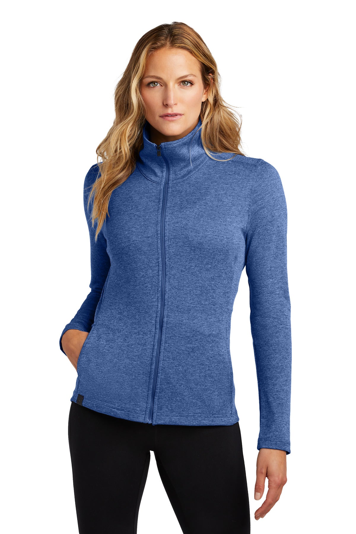 Custom logo OGIO® Women's Pixel Full-Zip. LOG203 in Optic Blue