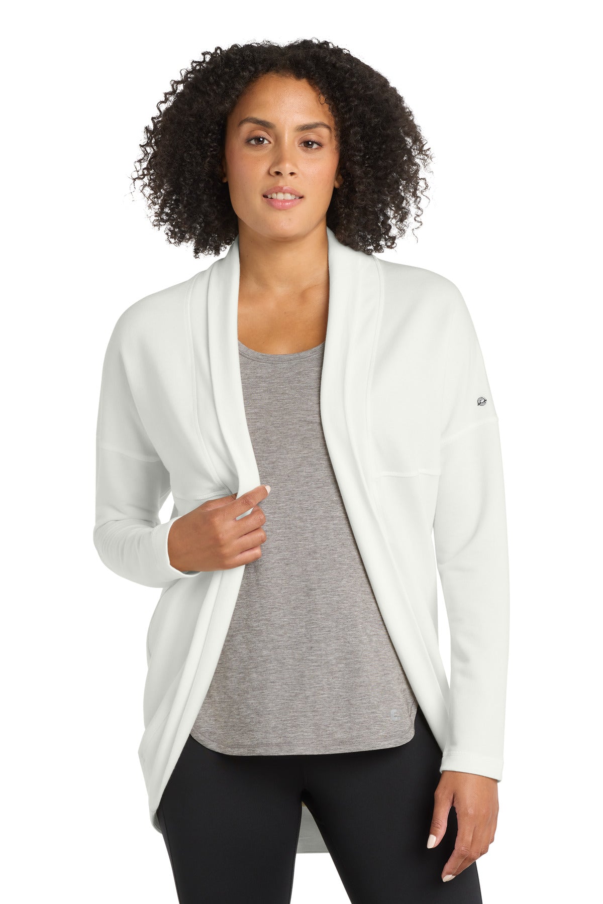 Custom logo OGIO® Women's Luuma Cocoon Fleece. LOG811 in Ivory Snow