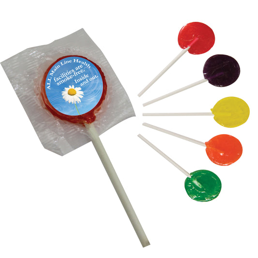 Custom logo Lollipop w/ Round Label