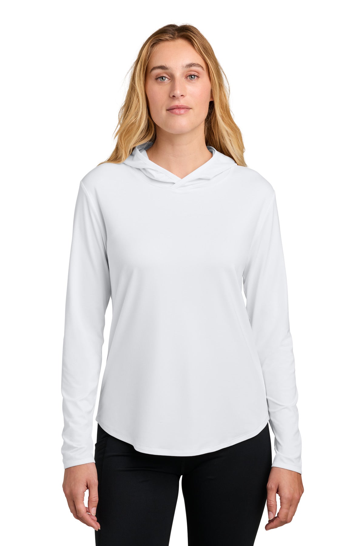 Custom logo Sport-Tek® Women's Versa Long Sleeve Pullover Hoodie LST492 in White