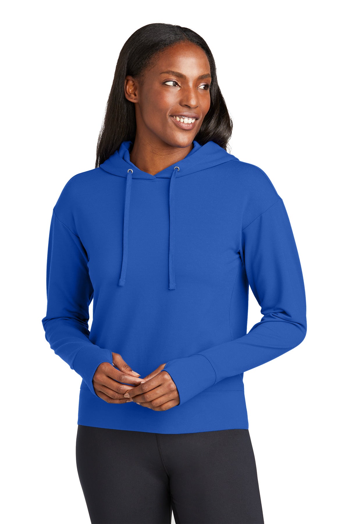 Custom logo Sport-Tek® Women's Sport-Wick® Flex Fleece Pullover Hoodie LST562 in True Royal