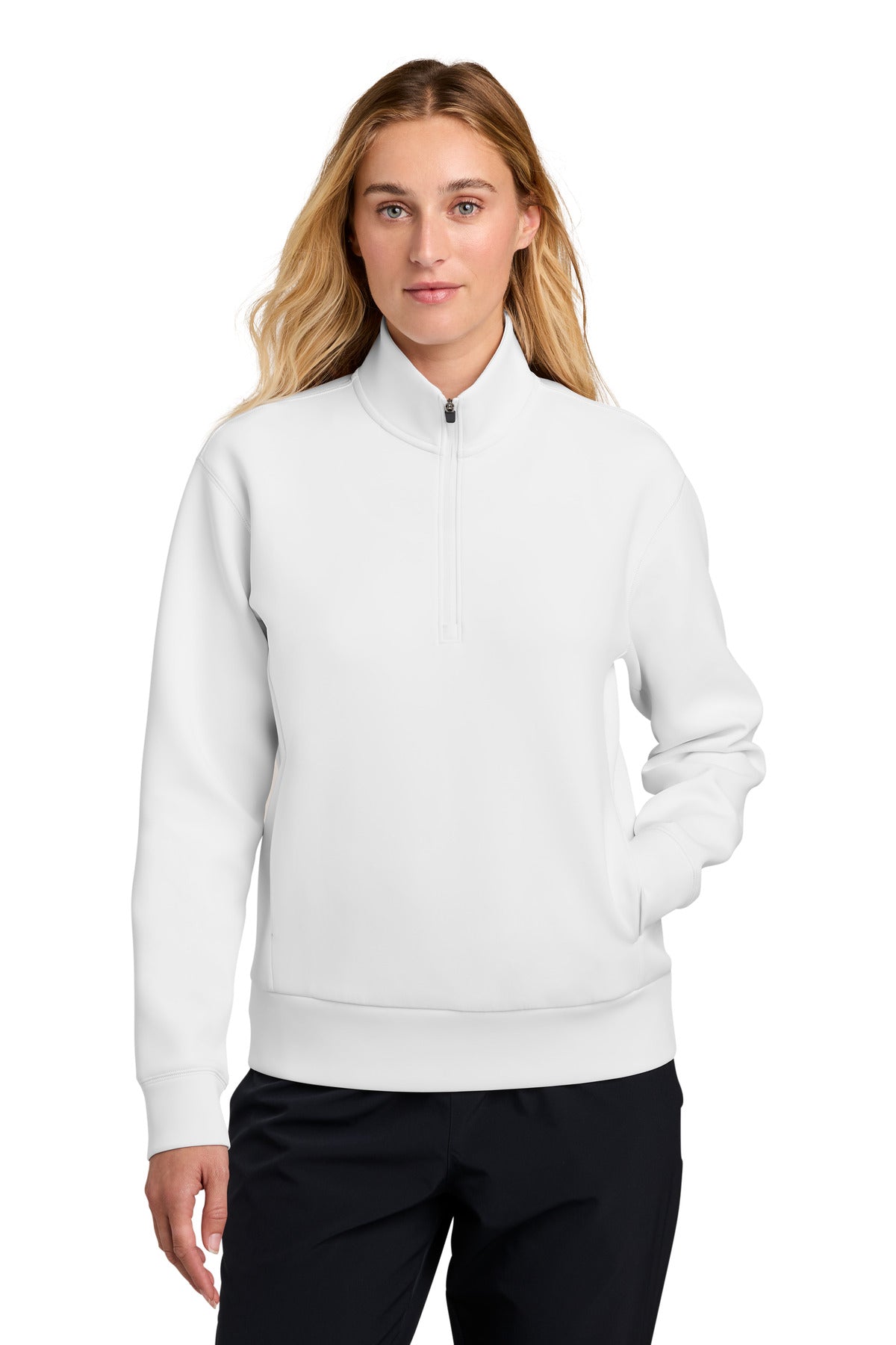 Custom logo Sport-Tek® Women's Pro Perform 1/4-Zip LST581 in White