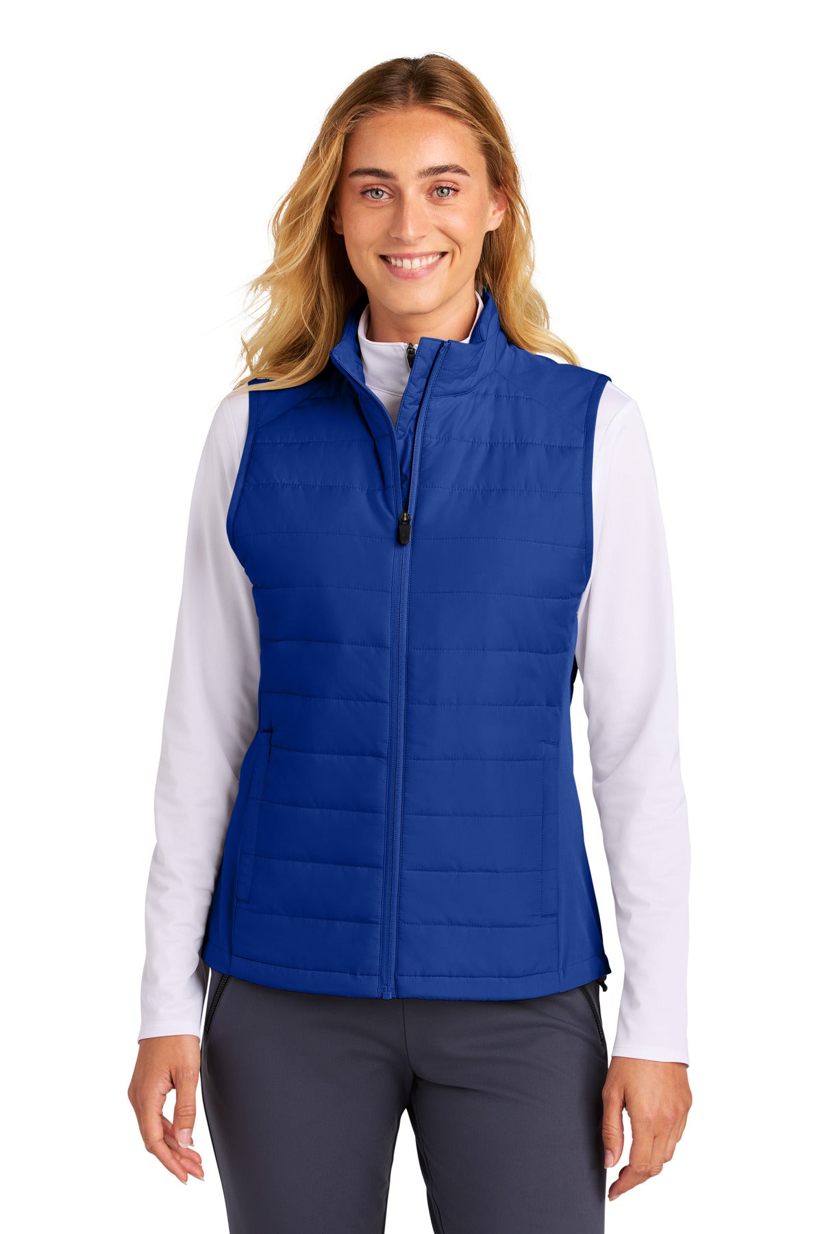 Custom logo Sport-Tek® Women's Teknical Hybrid Vest LST941 in True Royal
