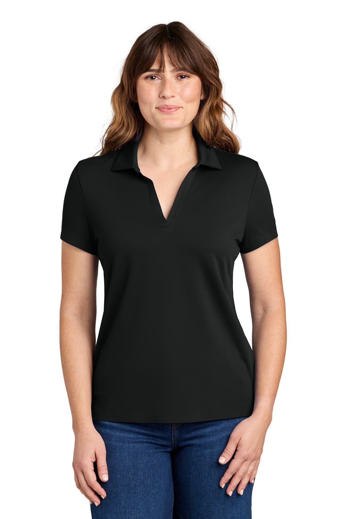 Custom logo MiiR® Women's Alta Polo MRAW110 in Pitch Black