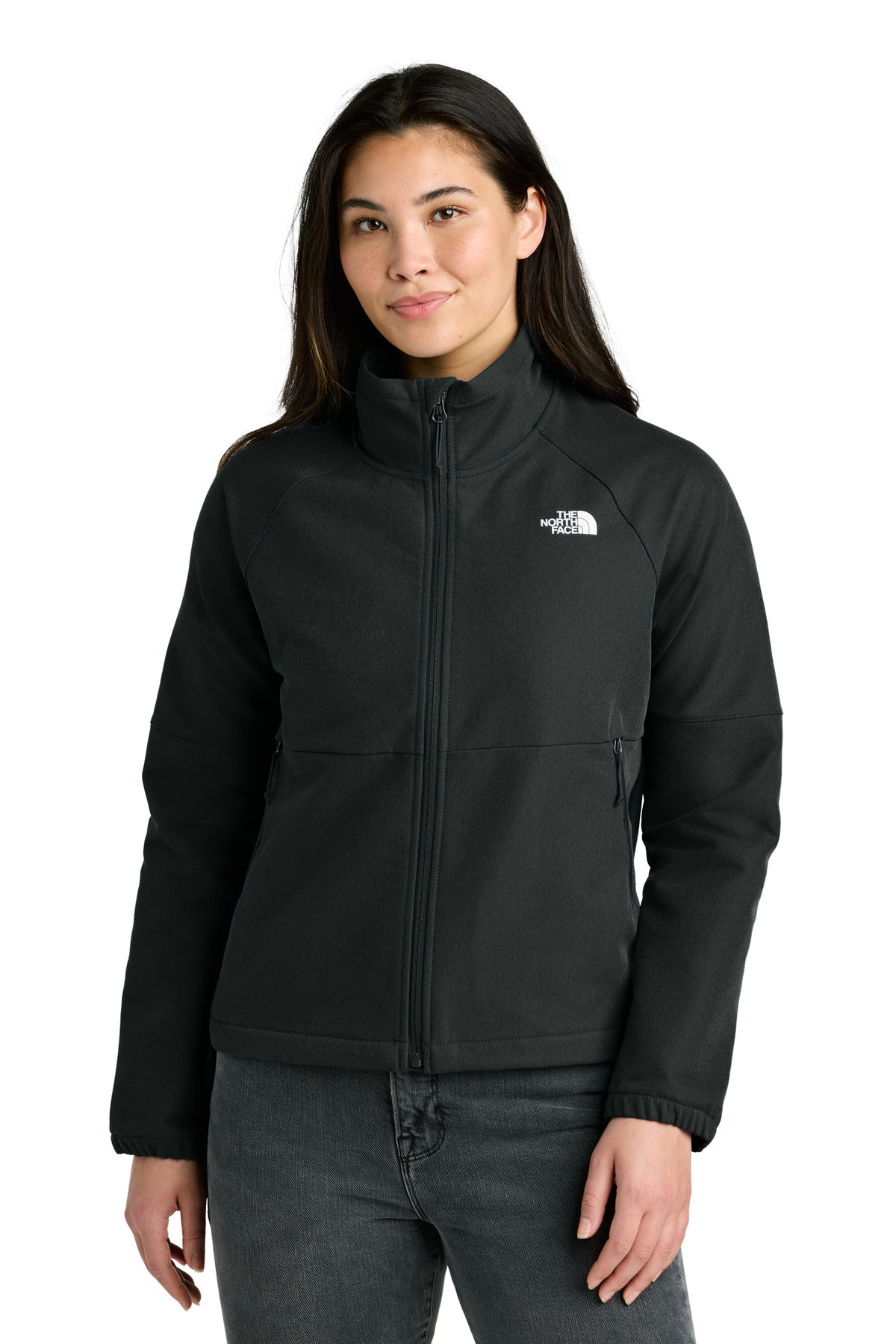 Custom logo The North Face® Women's Barr Lake Soft Shell Jacket NF0A8C5C in TNF Black Heather