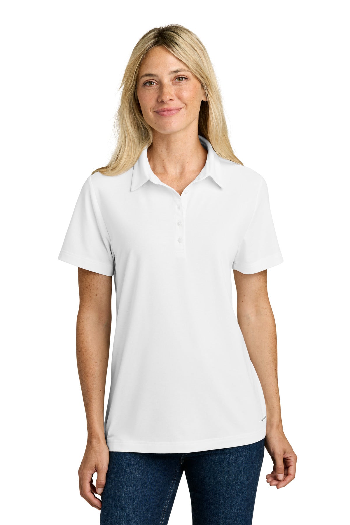 Custom logo The North Face® Women's Canyon Crest Polo NF0A8GE1 in TNF White