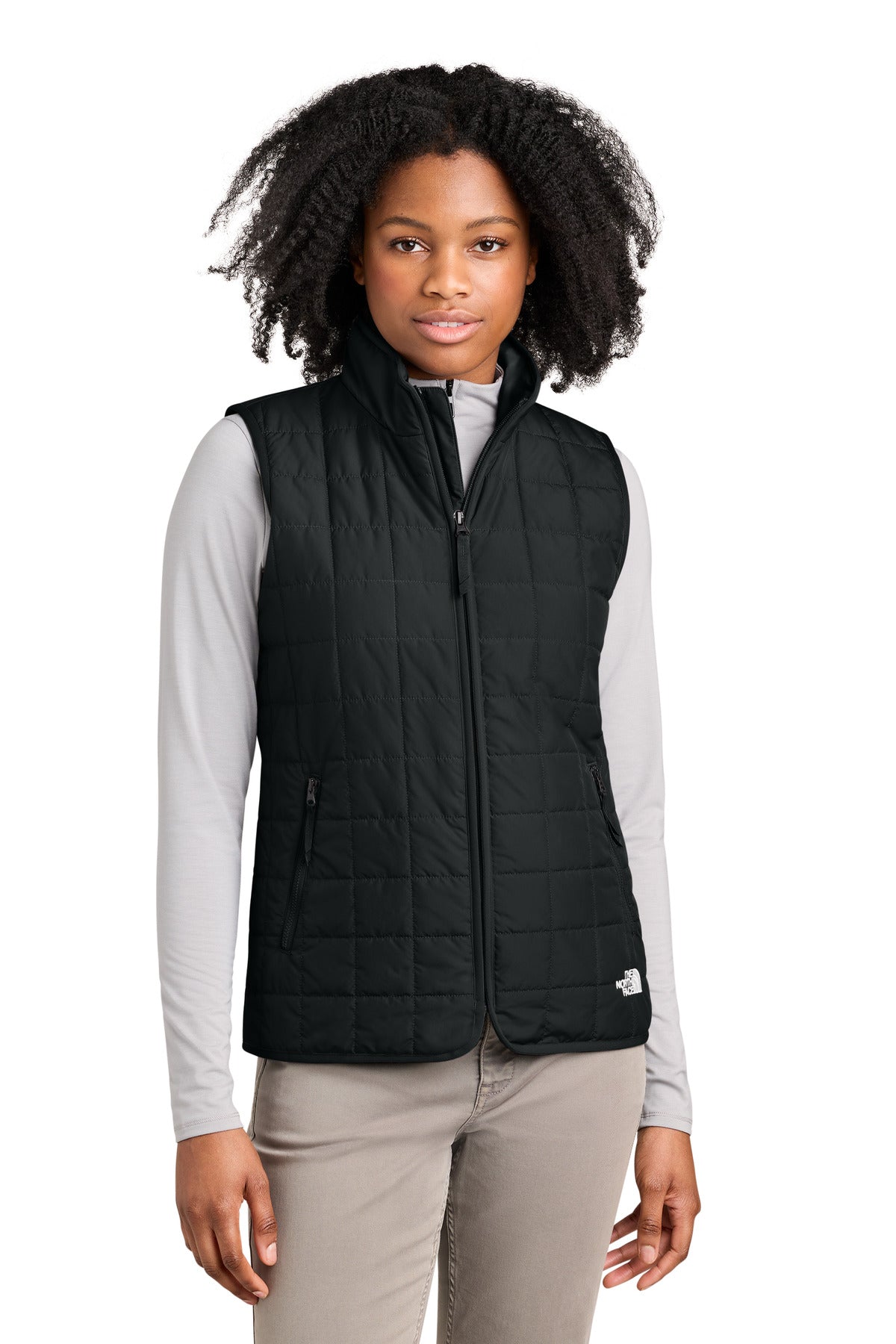 Custom logo The North Face® Women's Iron Drift Quilted Vest NF0A8JF0 in TNF Black