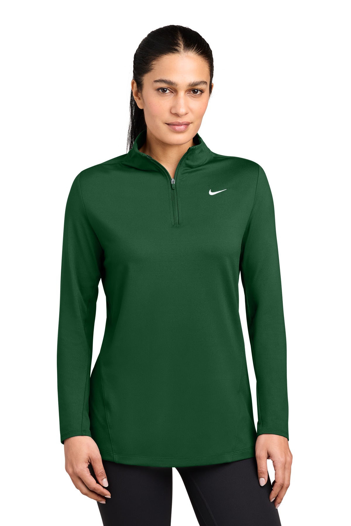 Custom logo Nike Women's Dri-FIT Stride 1/2-Zip NKIO8141 in Dark Green