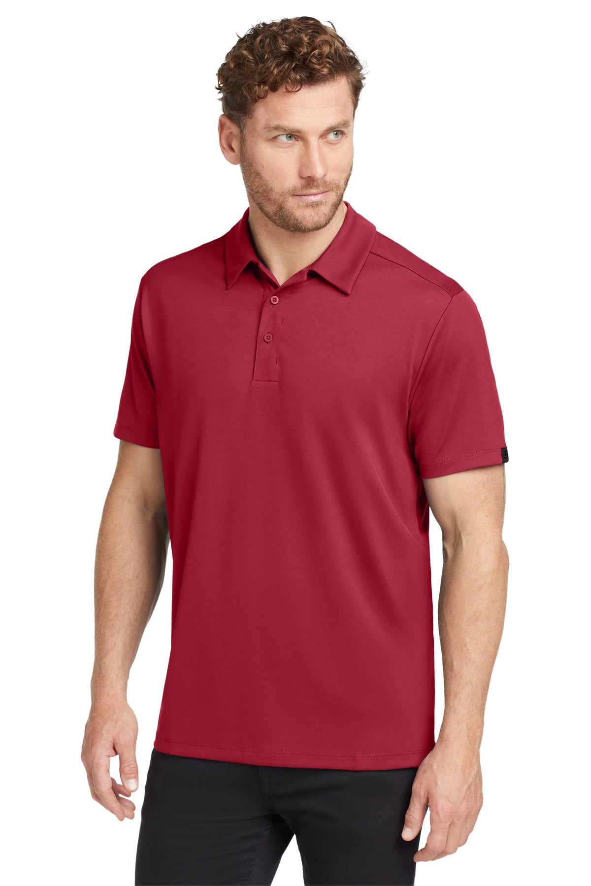 Custom logo OGIO® Framework Polo. OG125 in Signal Red