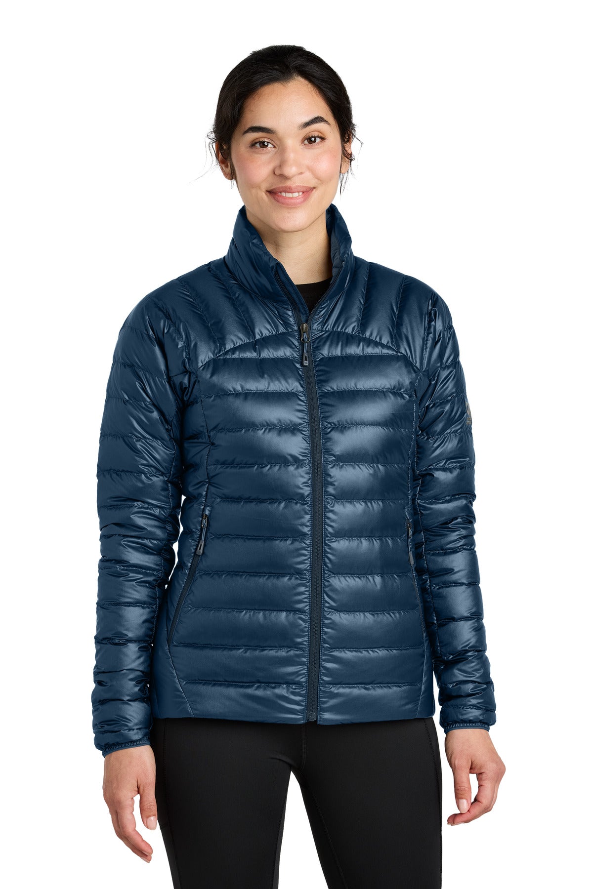 Custom logo LIMITED EDITION Outdoor Research® Women's 800 Tech Down Jacket OR322229 in Naval Blue