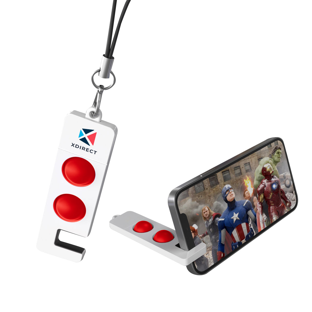 Custom logo Fidget Pop Keychain Stand