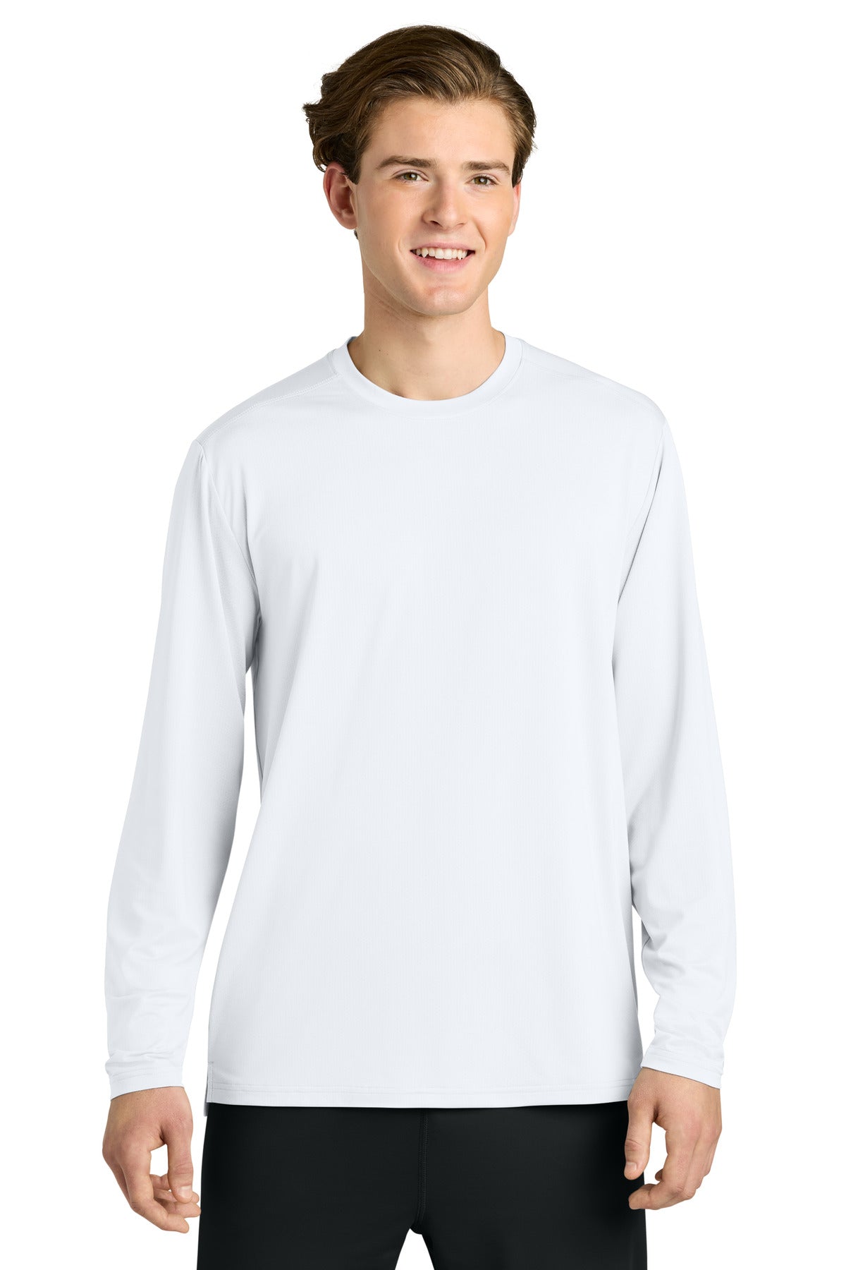 Custom logo Richardson Clutch Long Sleeve Tee RA7110LS in White