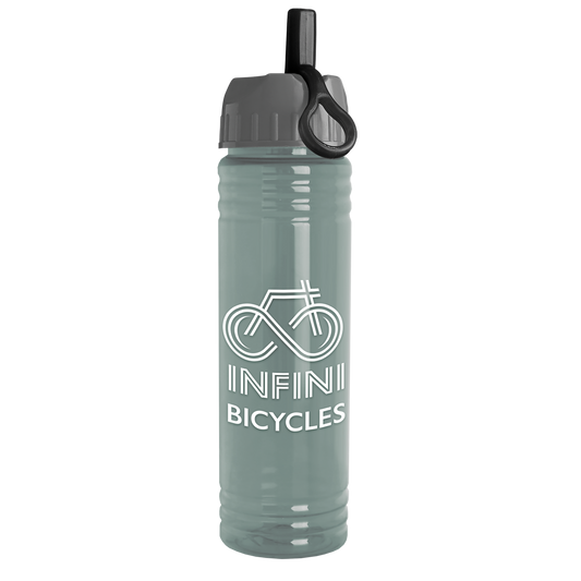 Slim Fit RPET Bottle with Ring-Straw Lid - 24 oz.