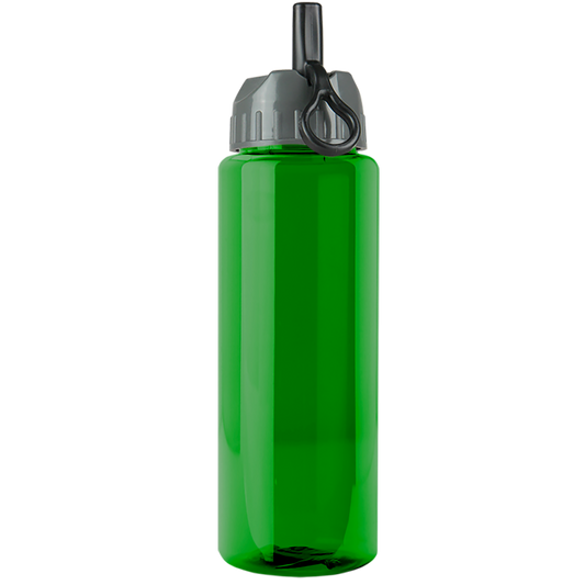 Slim Fit RPET Bottle with Ring-Straw Lid - 32 oz.